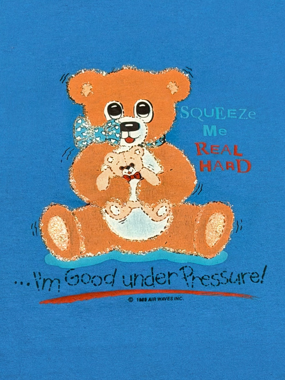 Vintage Teddy Bear Cute Shirt 1989 Funny Coquette Random Size XL